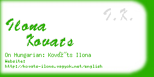 ilona kovats business card